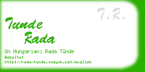 tunde rada business card